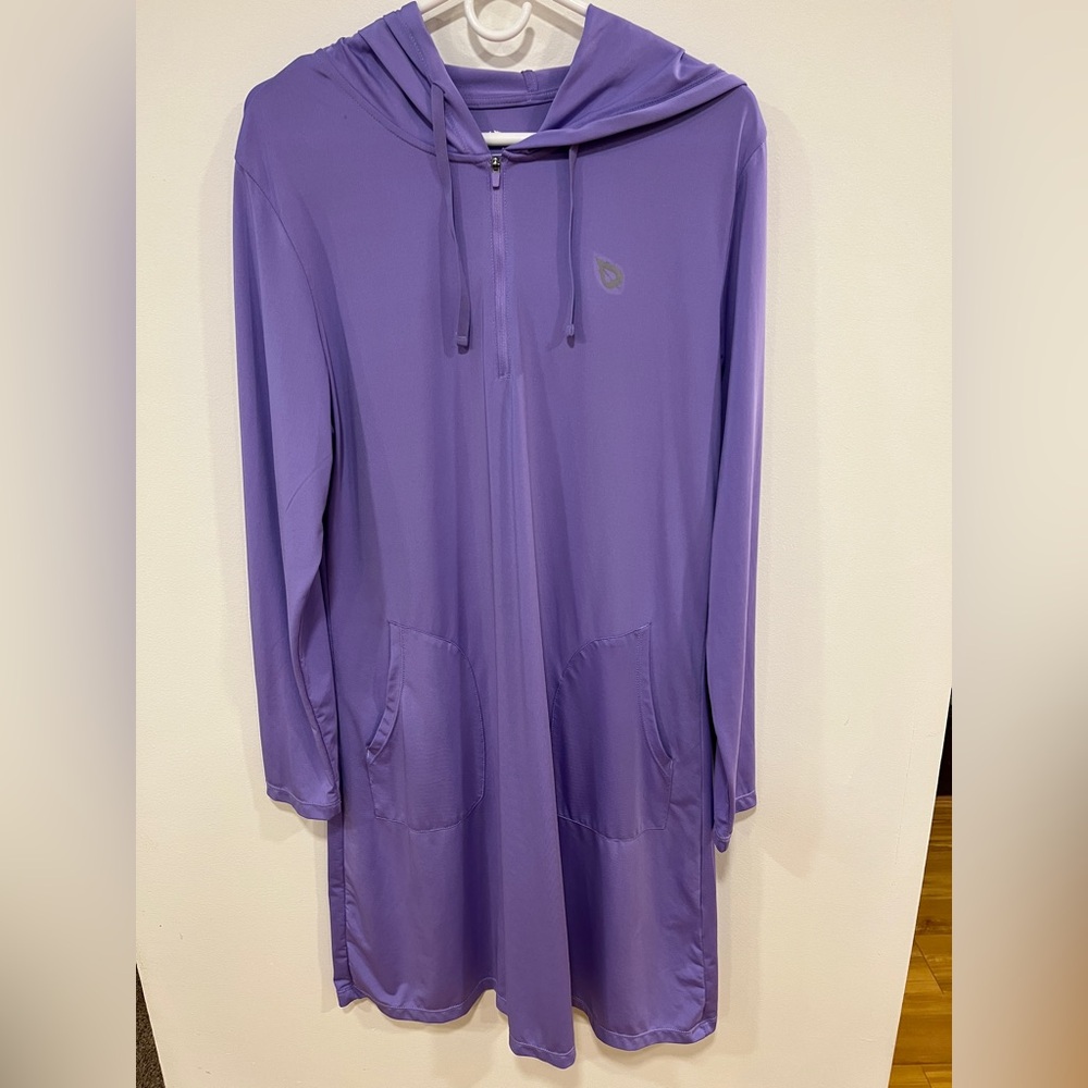 Baleaf Purple hooded sun protection dress with pockets